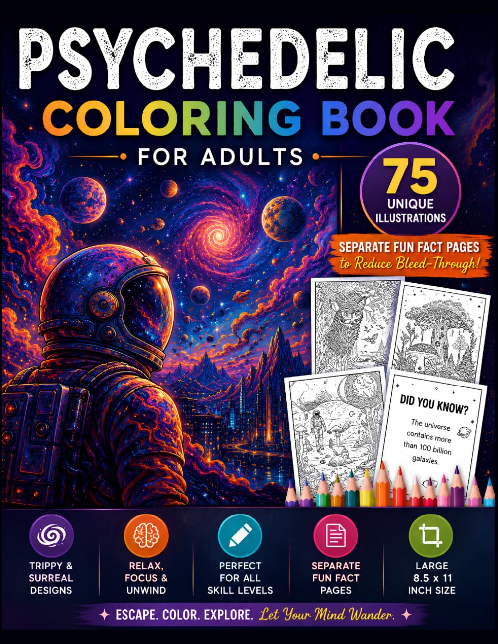 Psychedelic Coloring Book for Adults