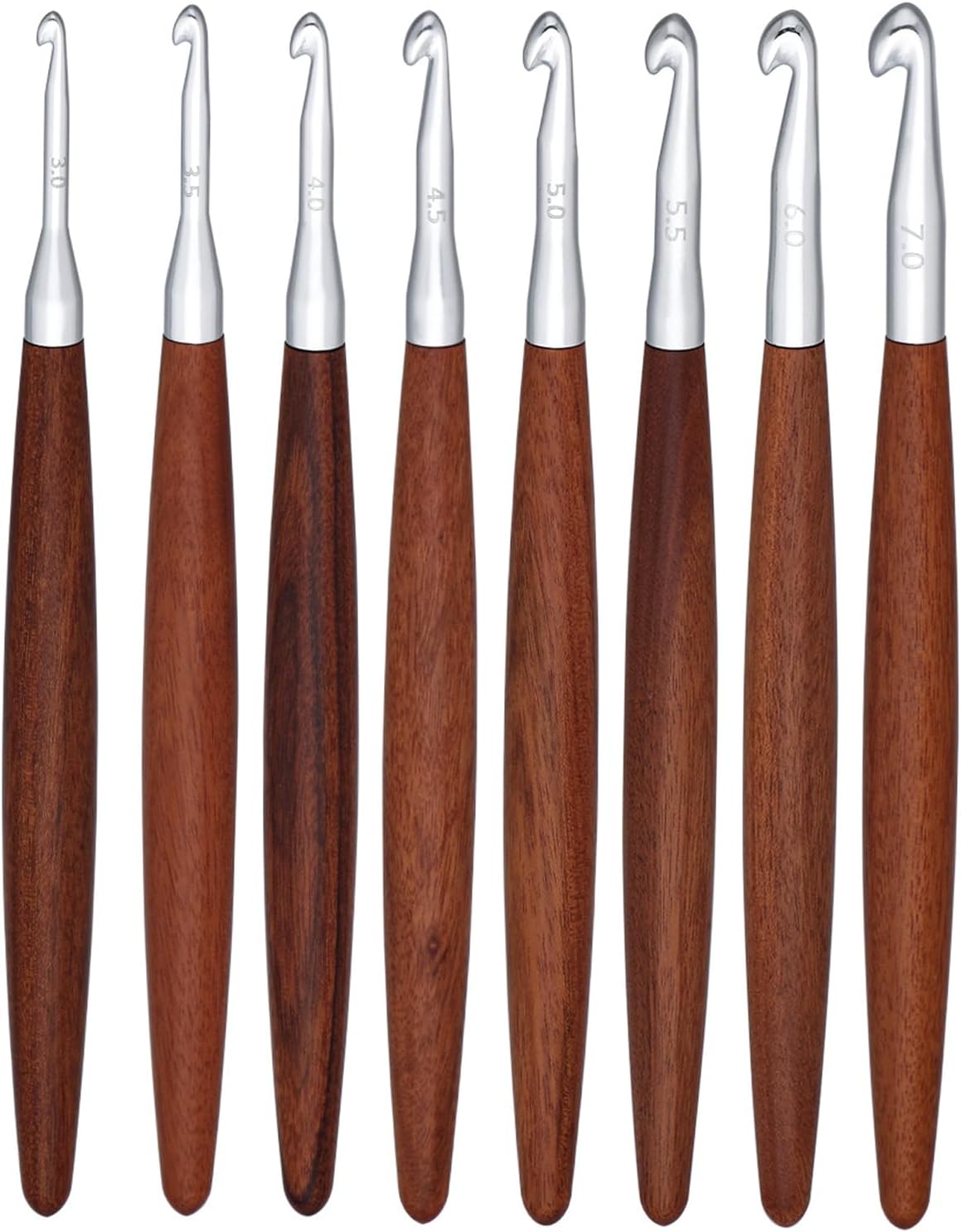 Set Uncinetti Alluminio VELAJA 3.0-7.0 mm in Legno