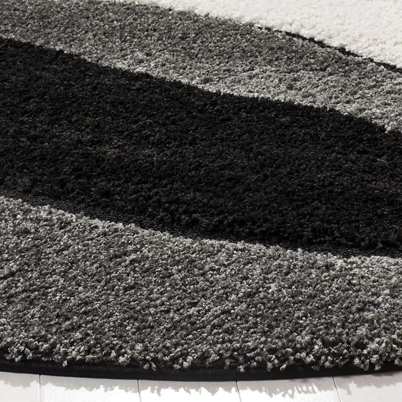 Image of SAGON Anti-Skid Shaggy Carpet Rug for Home | Ultra-Soft Plush Floor Mat for Living Room & Bedroom | Non-Slip, High-Density, Cozy Luxury Decor| 5 x 7 Feet Gray Wave