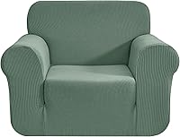 Vista 42 de CHUN YI - Funda elástica de 1 pieza para sillón grande, funda protectora suave de Jacquard con elastano, detalle de cuadros y parte inferior