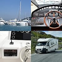 Vista 8 de THALASSA Panel de interruptores basculantes de barco marino de 8 cuadras, impermeable con disyuntor, panel de interruptores de palanca de encendido