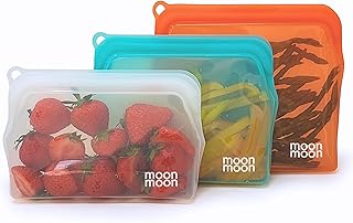 Sponsored Ad – Reusable Silicone Freezer Bags | Leakproof Fridge & Freezer Storage | Resealable Food Bags for Sandwiches, Snacks & Soup (Set of 3). Plastic Free.
