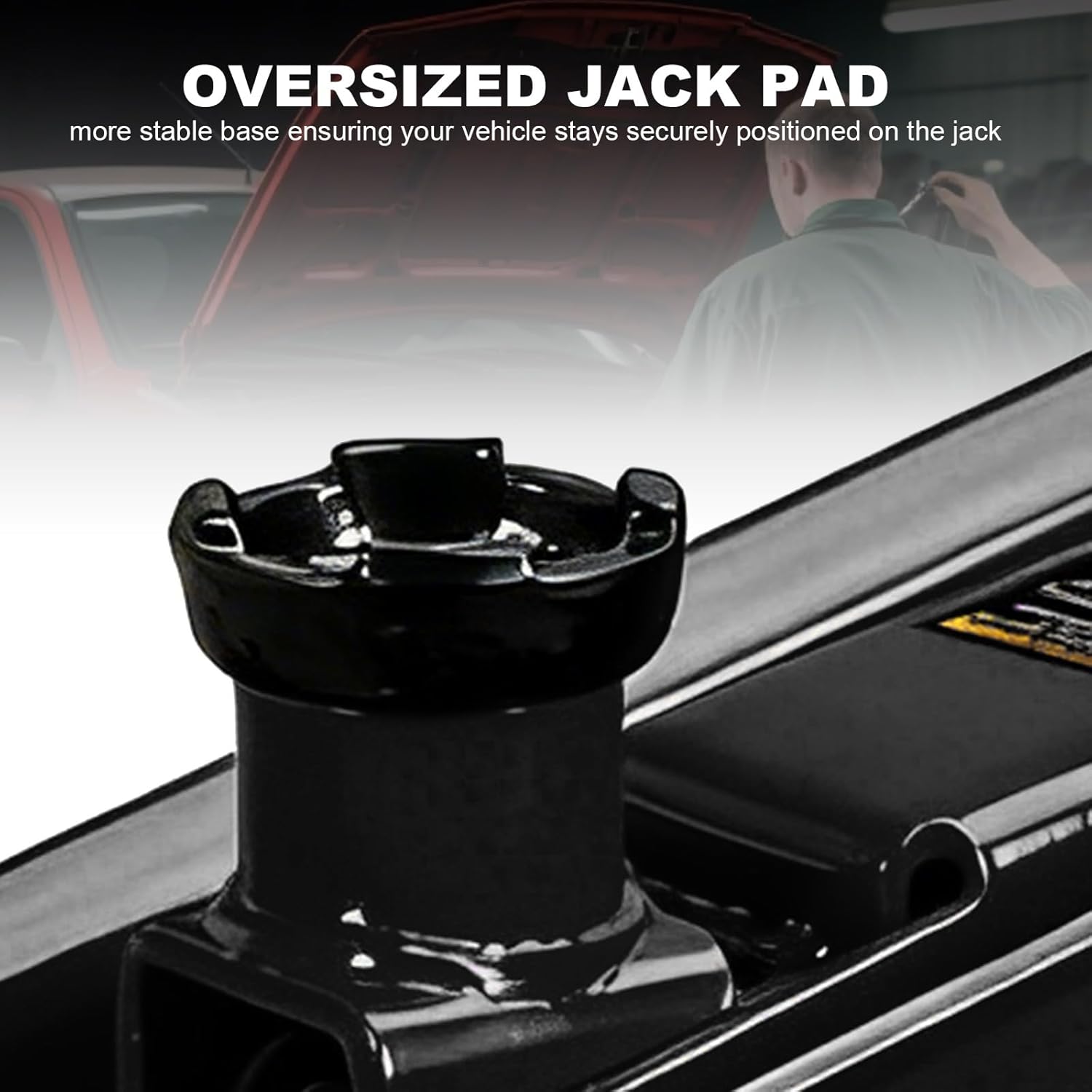 Torin A94117B BlackJack Hydraulic Trolley Service/Floor Jack with Extra Saddle (Fits: SUVs and Extended Height Trucks): 3 Ton (6,000 lb) Capacity, Black