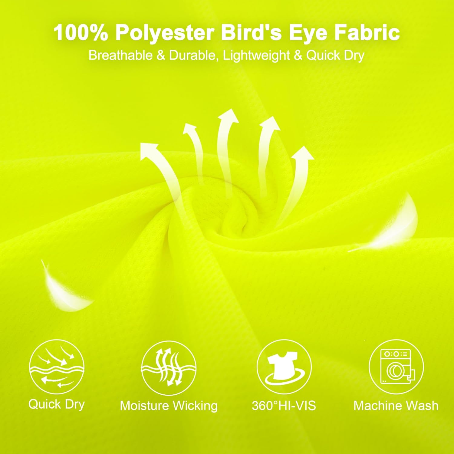 ProtectX Men's High Visibility Heavy Duty Long Sleeve Reflective Safety Shirts for Men Women, Class 2-3 Type R Hoodie - Image 3