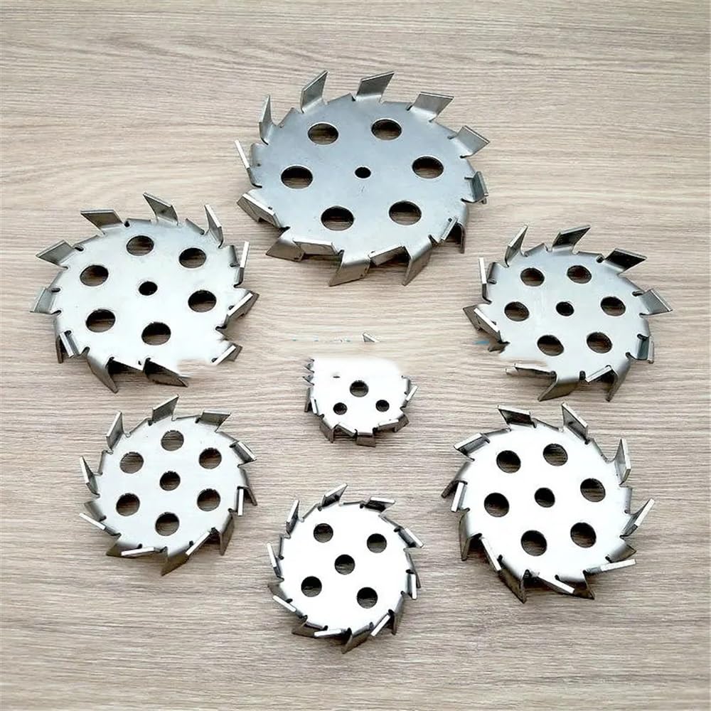 Disco di dispersione con agitatore, Asta di agitazione da laboratorio in acciaio inox 304, disco dispersione a denti sega, foro deviazione, dimensioni multiple(130x8x450mm)