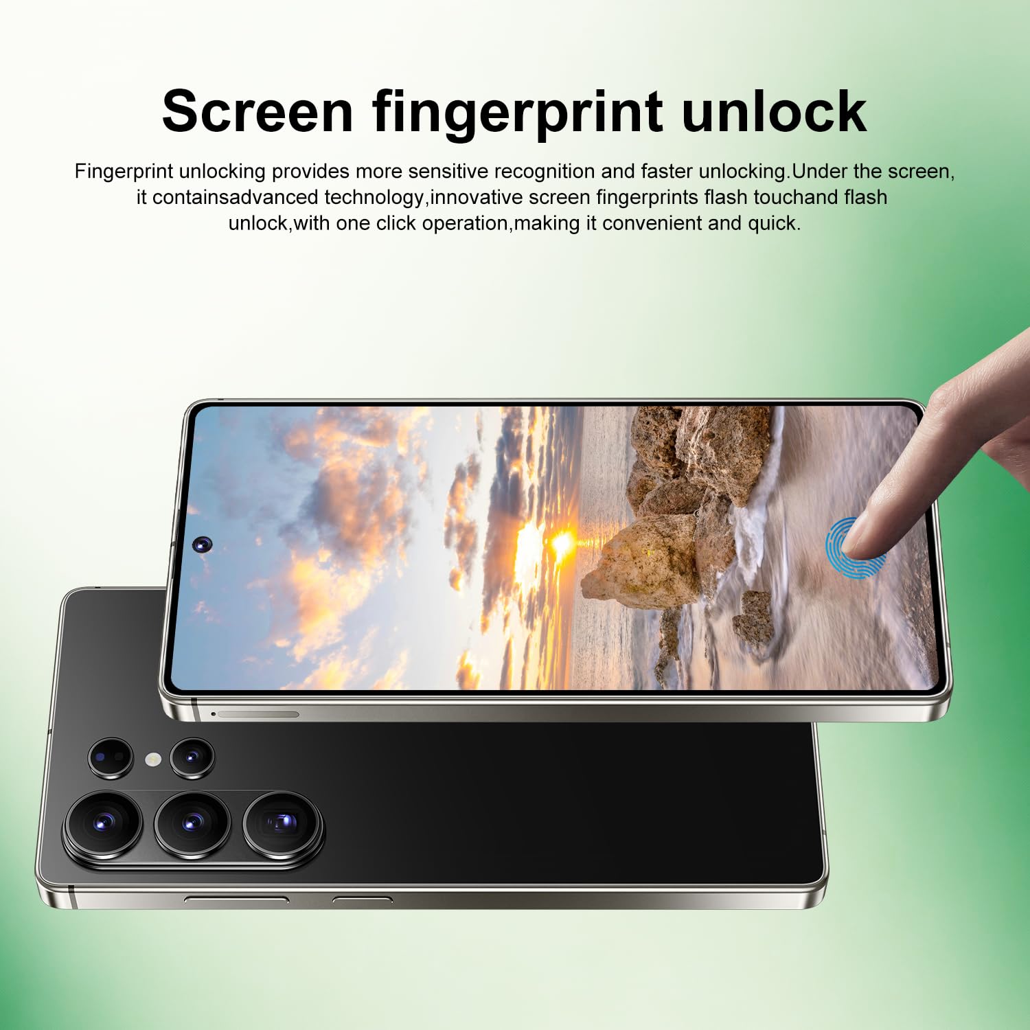 WWT 26 Ultra Unlocked Phone,Android 15 12+512GB Smartphone,Built in Pen The Phone,Cell Phone Battery 7000mAh 6.99" HD Screen,Dual SIM/5G/Face ID/Fingerprint Lock/GPS (Black, 12+512GB) - 4