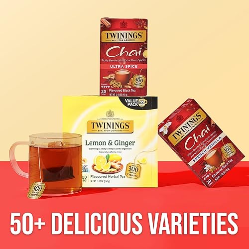 Vista 365 de Twinings, Pure Green Tea - Té verde con sabor suave y aroma atractivo con cafeína, disfruta caliente o helado, bolsas de té individuales