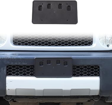 Car Front License Plate Mounting Bracket Compatible with Toyot@ FJ Cruiser 2007-2021,Front Bumper Tow Hook License Plate Mount Bracket Accessories