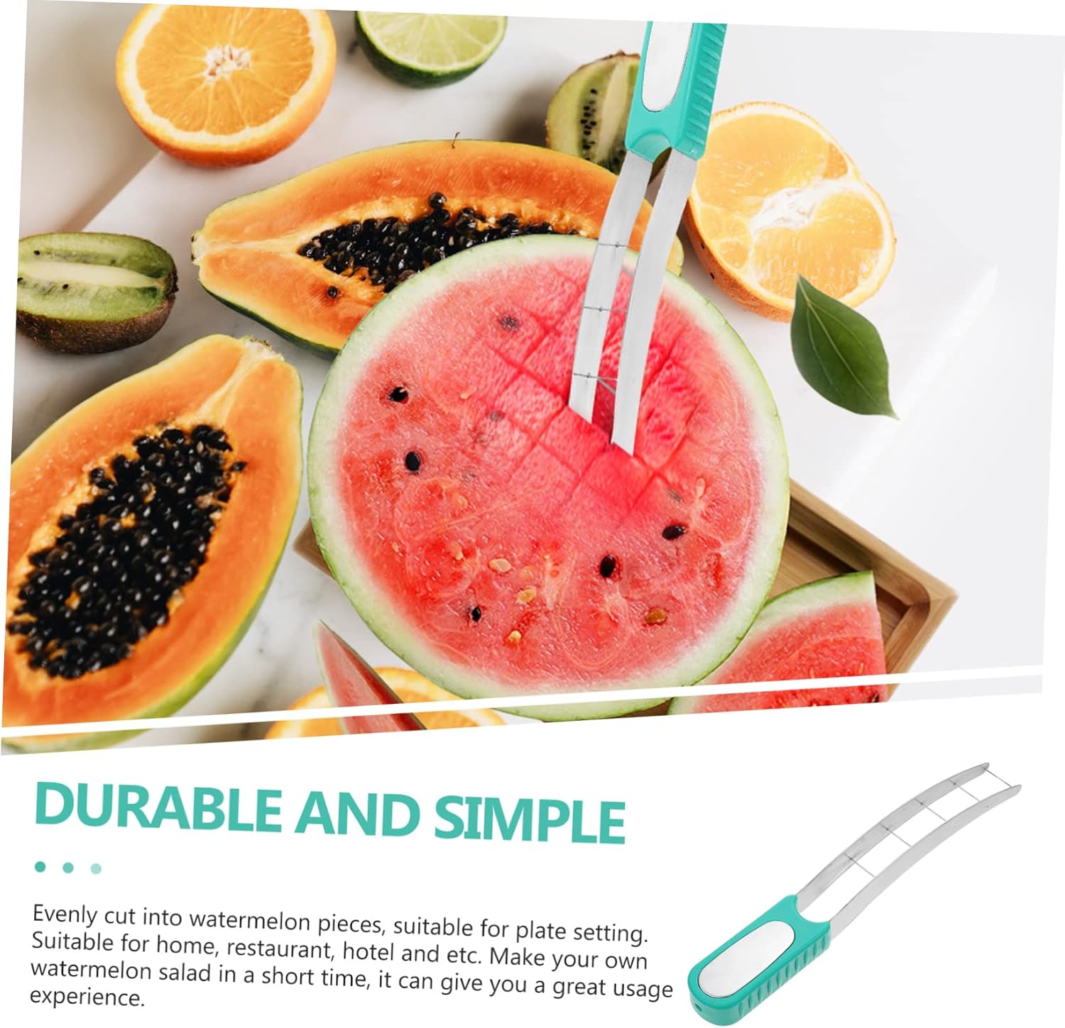 Xmas Stainless Steel Watermelon Cutter, 304 Fruit Slicing Tool