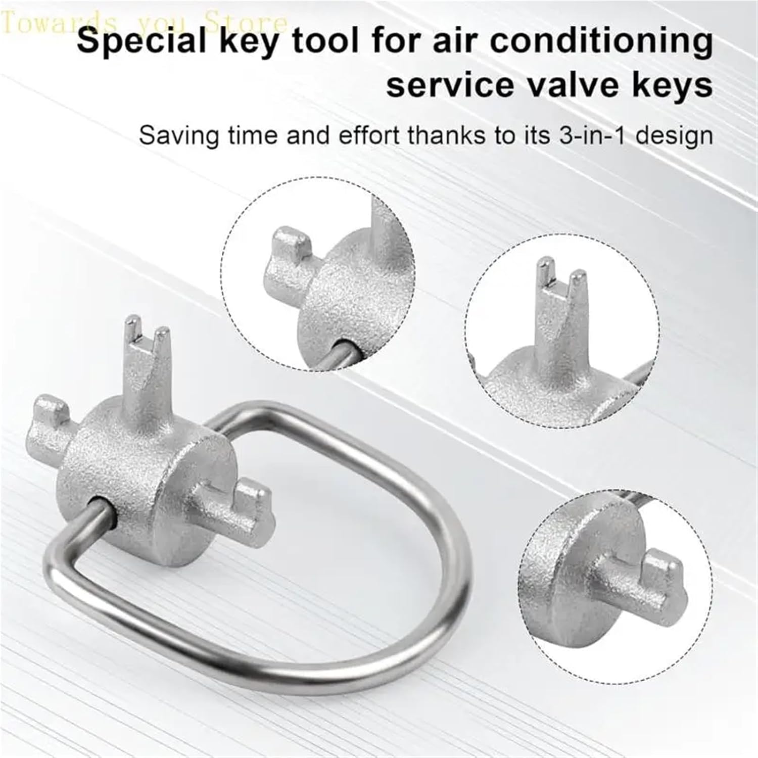 HVAC Locking Cap Key 2Pcs Stainless Steel HVAC Lock Cap Removal Tool Triple Slot Design for Refrigerants Safety Caps