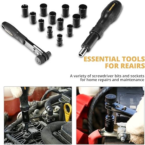 Miniatura 4 de DEKOPRO Juego de herramientas de 150 piezas, kit de herramientas manuales para el hogar, kit de herramientas de reparación del hogar con caja de