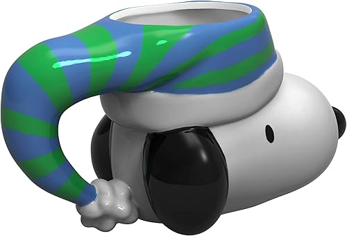 Miniatura 3 de Zak Designs Peanuts Snoopy - Taza de café de cerámica esculpida con personajes 3D, recuerdo coleccionable y maravillosa taza de café (10 onzas,