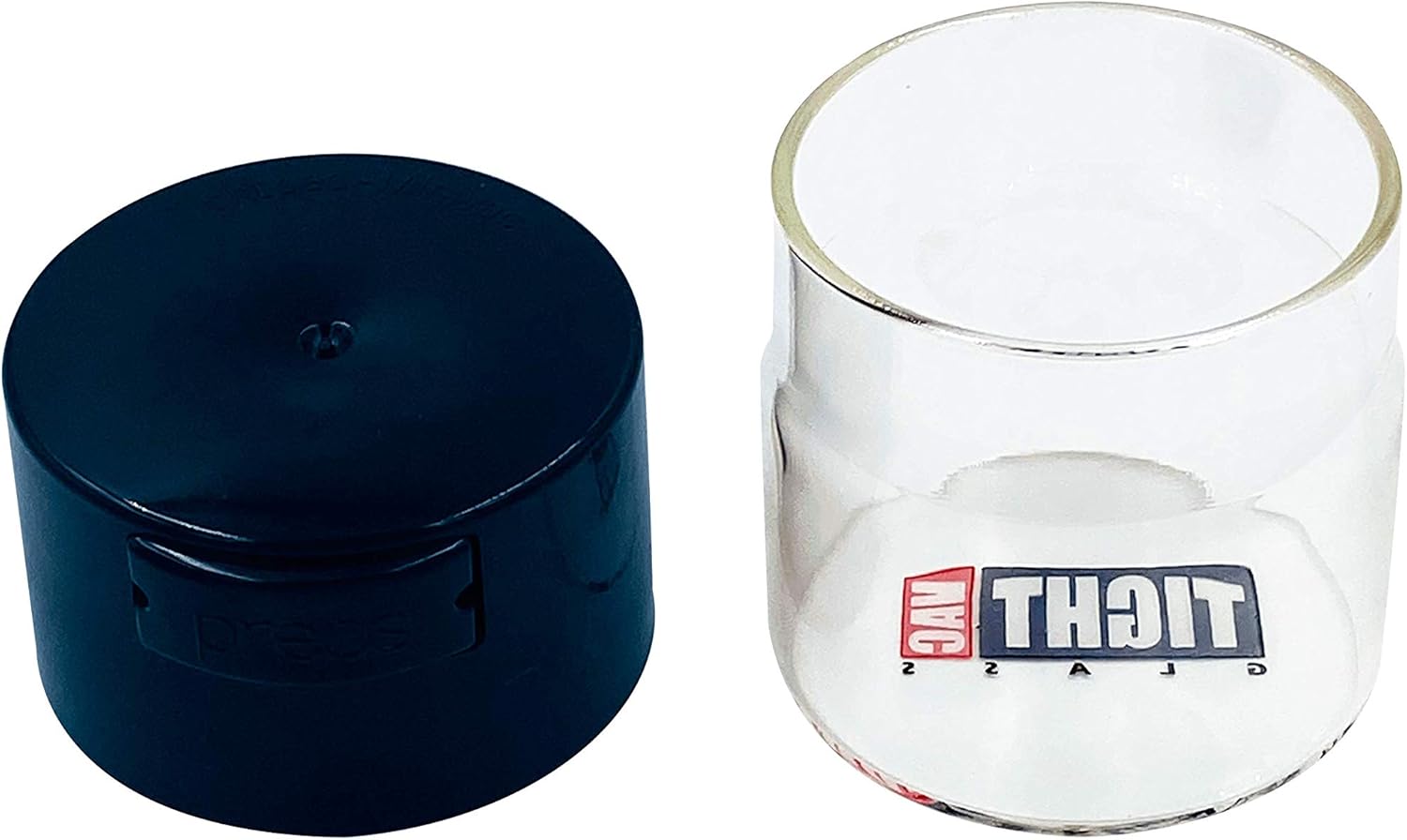 Tightvac TG1 Glass - Airtight Container (Black & Clear)