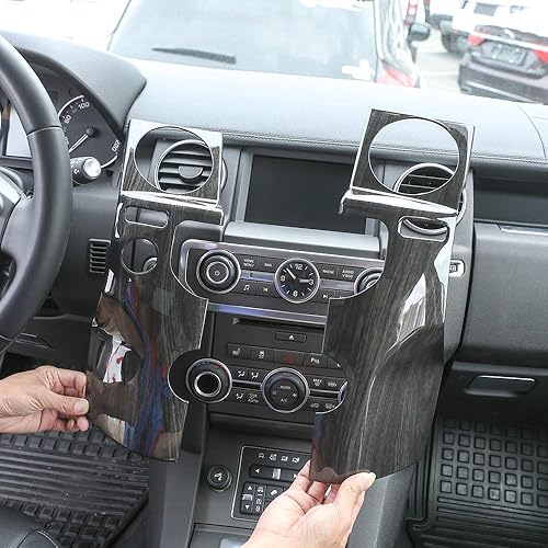Miniatura 8 de YIWANG ABS Chrome Car Center Console AC Outlet Cover Trim Sticker para LHD 2 unids para Land Rover Discovery 4 LR4 2010-2016 Accesorios de coche