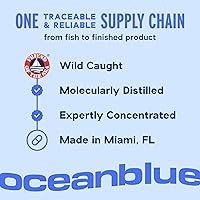 Vista 6 de Oceanblue Omega-3 2100 Profesional con Vitamina K2 y Vitamina D3-60 Unidades – Suplemento omega-3 de aceite de pescado sin eructos de Triple