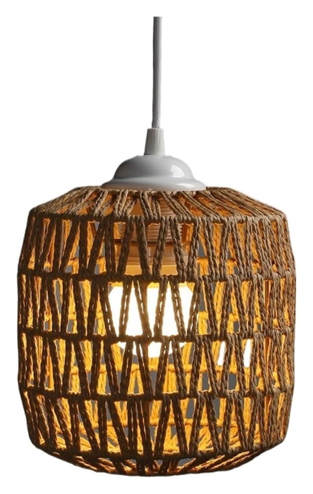 Iulgfsc Balck 2 Lampshade， Woven Weave Chandelier Lampshade Light Cover Lamp Shades(Balck 2)