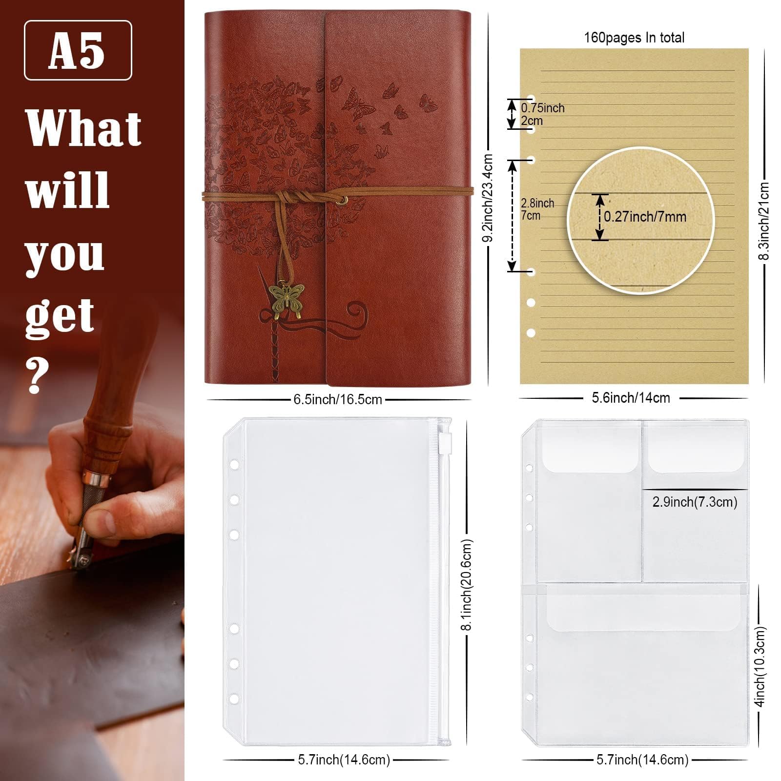 OMEYA Leather Journal Notebook - Image 2
