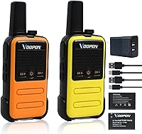 Vista 1 de Rechargeable Mini Walkie Talkies C56TB for Adults Two Way Radios Long Range Compact Transceiver with USB C Charger for Family Hiking Camping