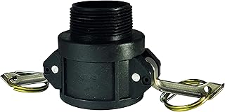 Marine Fitting Type B-150 Camlock, 1.5" NPT Male Threads Pumpout Adapter for Boat Holding Tanks, Black and Gray Water Fluids Transfer