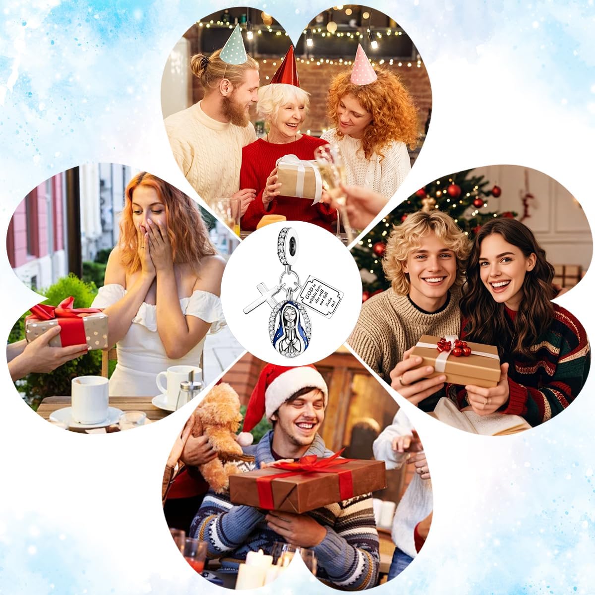 HappyStar 925 Sterling Silver Charms for Pandora Charms Bracelets and Necklaces Beads Charms Jewelry Mother's Day Gift for Women （With one Spacer Bead Charms - Image 5