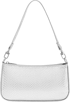 NIUEIMEE ZHOU Shoulder Bag for Women Retro Vegan Leather Classic Tote HandBags Purses with Zipper Closure