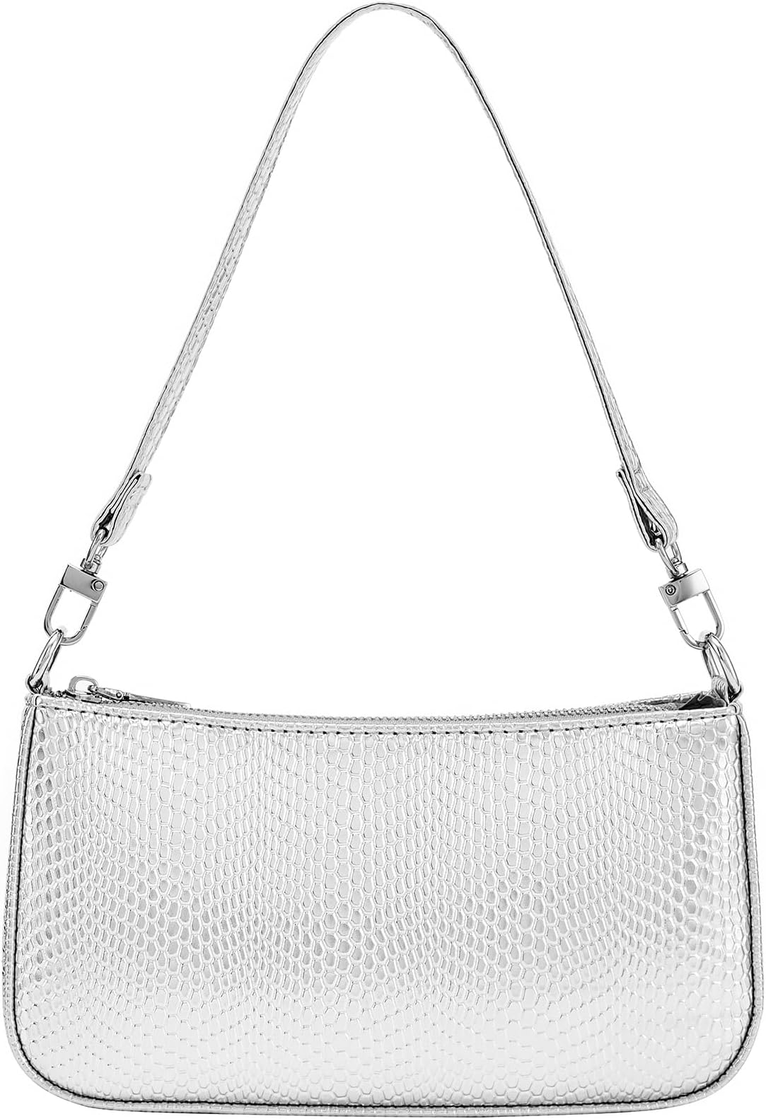 NIUEIMEE ZHOU Shoulder Bag for Women Retro Vegan Leather Classic Clutch Tote HandBags Purses with Zipper Closure