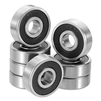 uxcell 8Pcs 6301 2RS Deep Groove Ball Bearing 12x37x12mm Chrome Steel ABEC5