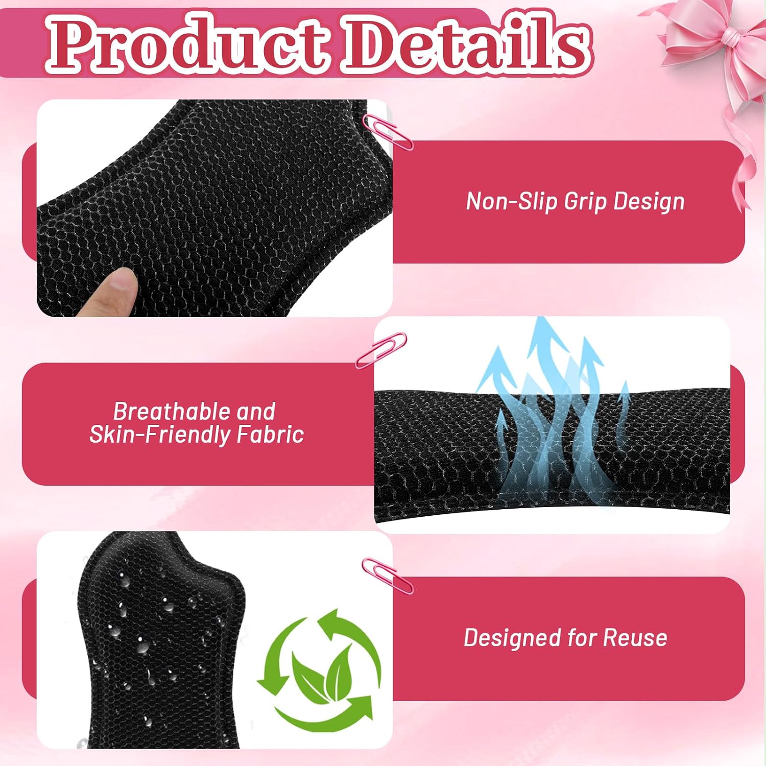 2PCS Non-Slip Side Lipo Foam Pads, 0.5IN Thick Comfort, Waist Shaping Padding for Post-Surgery Compression Garments (2, Black)