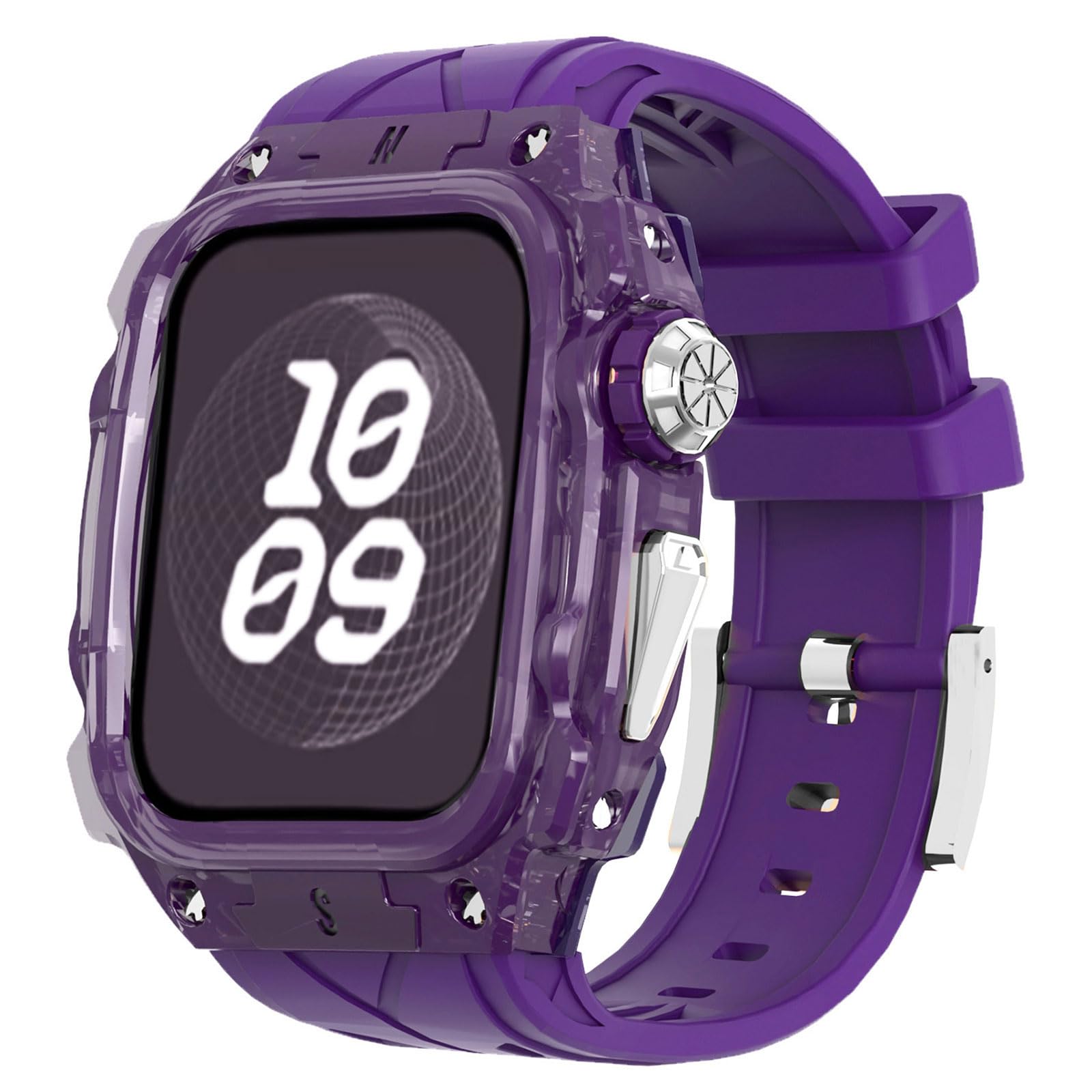 Bracelet iWatch série 10 46 mm ajustable antichoc couleur violette