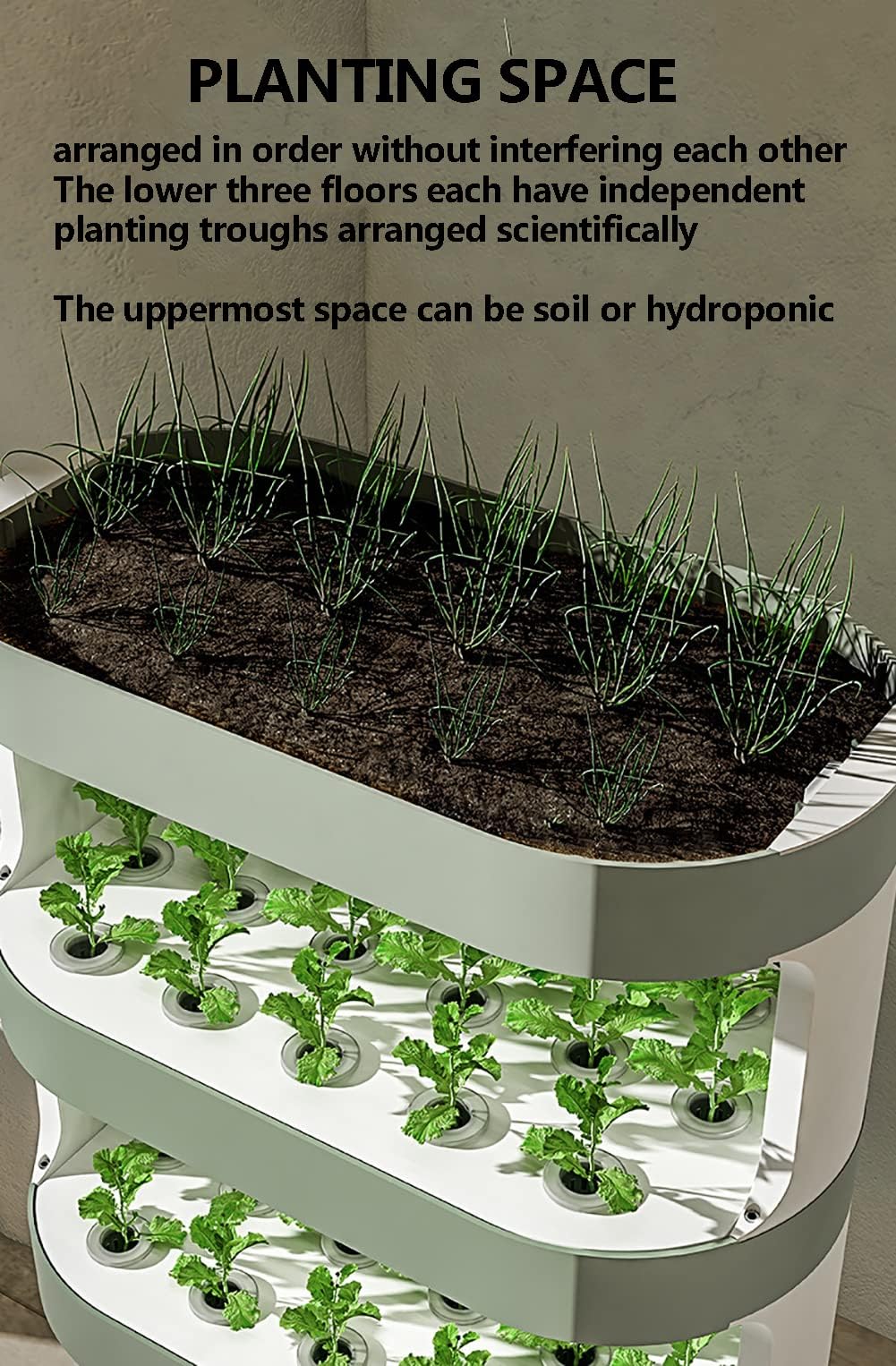 Sistema de cultivo hidropónico de jardín, torre hidropónica de 48 cápsulas, kit de germinación de plantas, kit de cultivo aeropónico con luz LED de crecimiento y riego automático, sistema de plantac