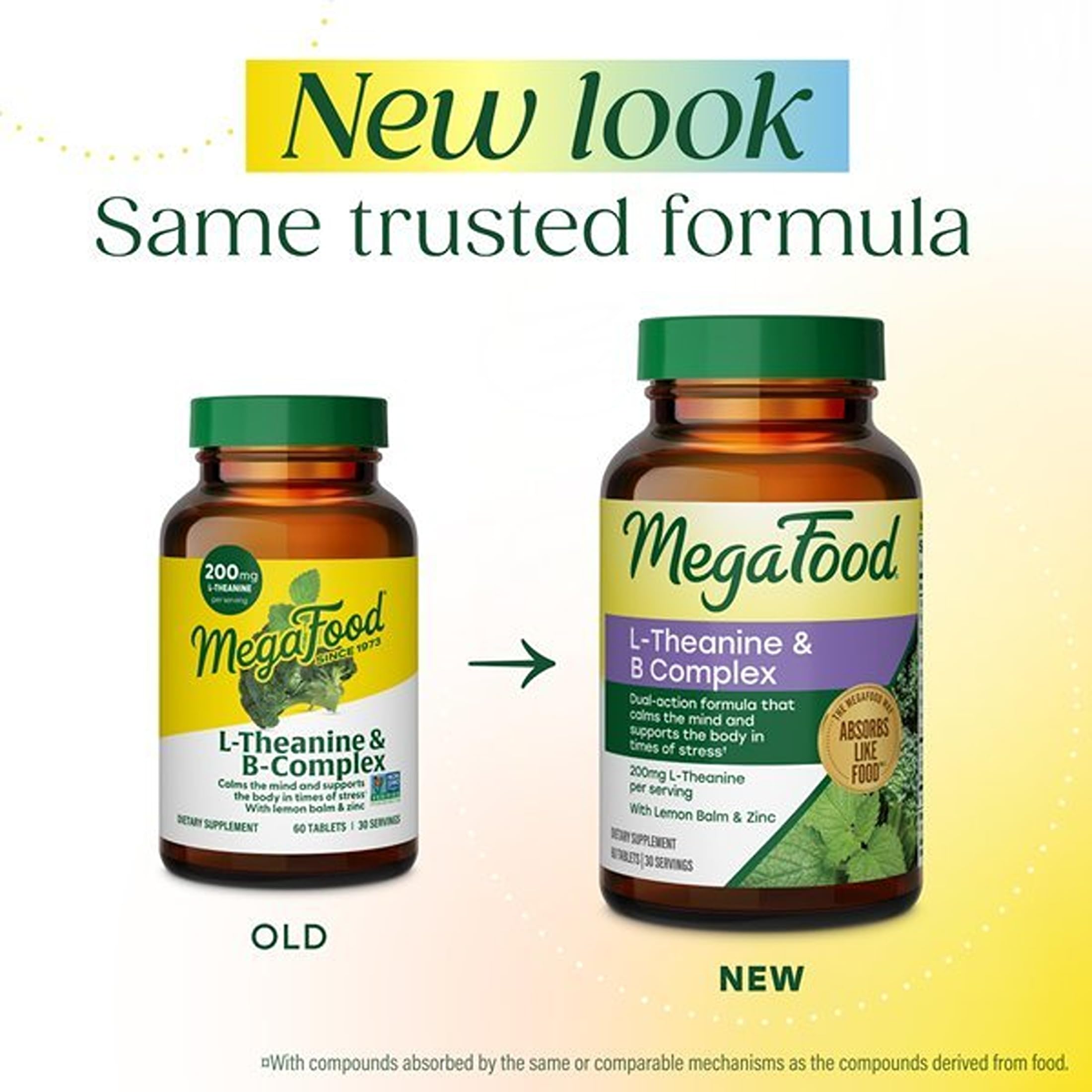 MegaFood L-Theanine 200mg & B Complex with Zinc & Lemon Balm, 60 Tablets — Amazon image 2