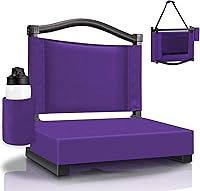 HABUTWAY Stadium Bleacher Seats with Back Support, Thick Cushion, Cup Holder & Strap - Portable Comfort for Sports Events