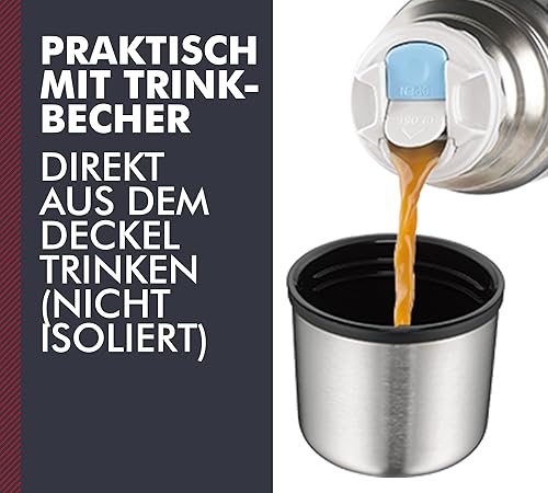 Miniatura 8 de Thermos 11.8fl oz acero inoxidable ligero y compacto, termo de Midnight azul por