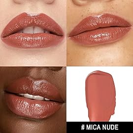 MAKI YIKA Moisture Nude Lipstick for Women Hydrate Lip Balm for Dry Cracked Lips Weightless Glossy Lip Color Juicy Finish,MA055 Mica Nude
