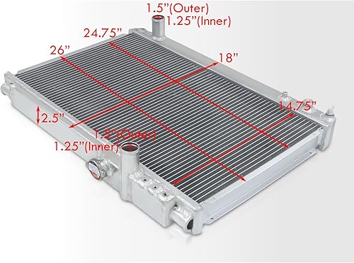 Miniatura 5 de AJP Distributors Motor de radiador de aluminio de doble núcleo de 2 filas compatible con motor de refrigeración/reemplazo para Supra MA70 JZA70
