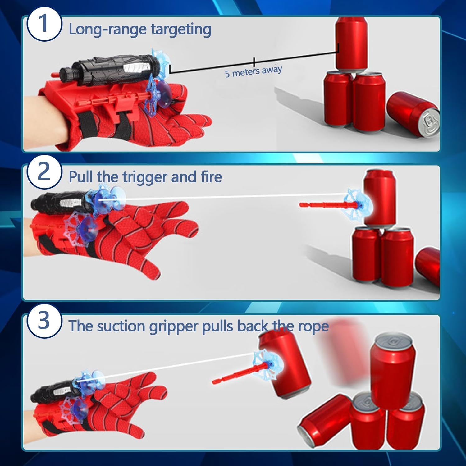 Harxin Launcher Glove, Guanti per Giochi, Set di Giocattoli da Polso, Giocattoli Educativi (Launcher