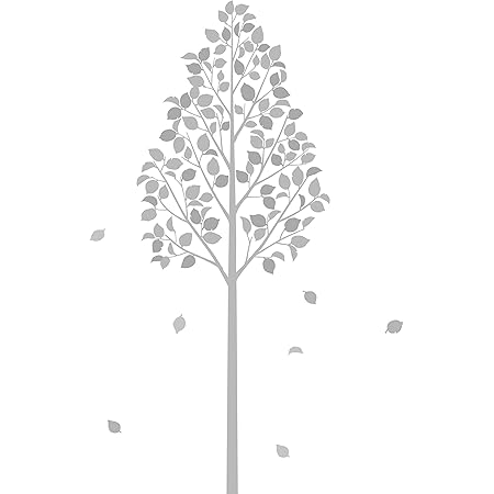 Amazon 転写 大判 ウォールステッカー インテリアツリー グレー おしゃれ 人気 木 植物 シール インテリア 日本製 ウォールステッカー オンライン通販