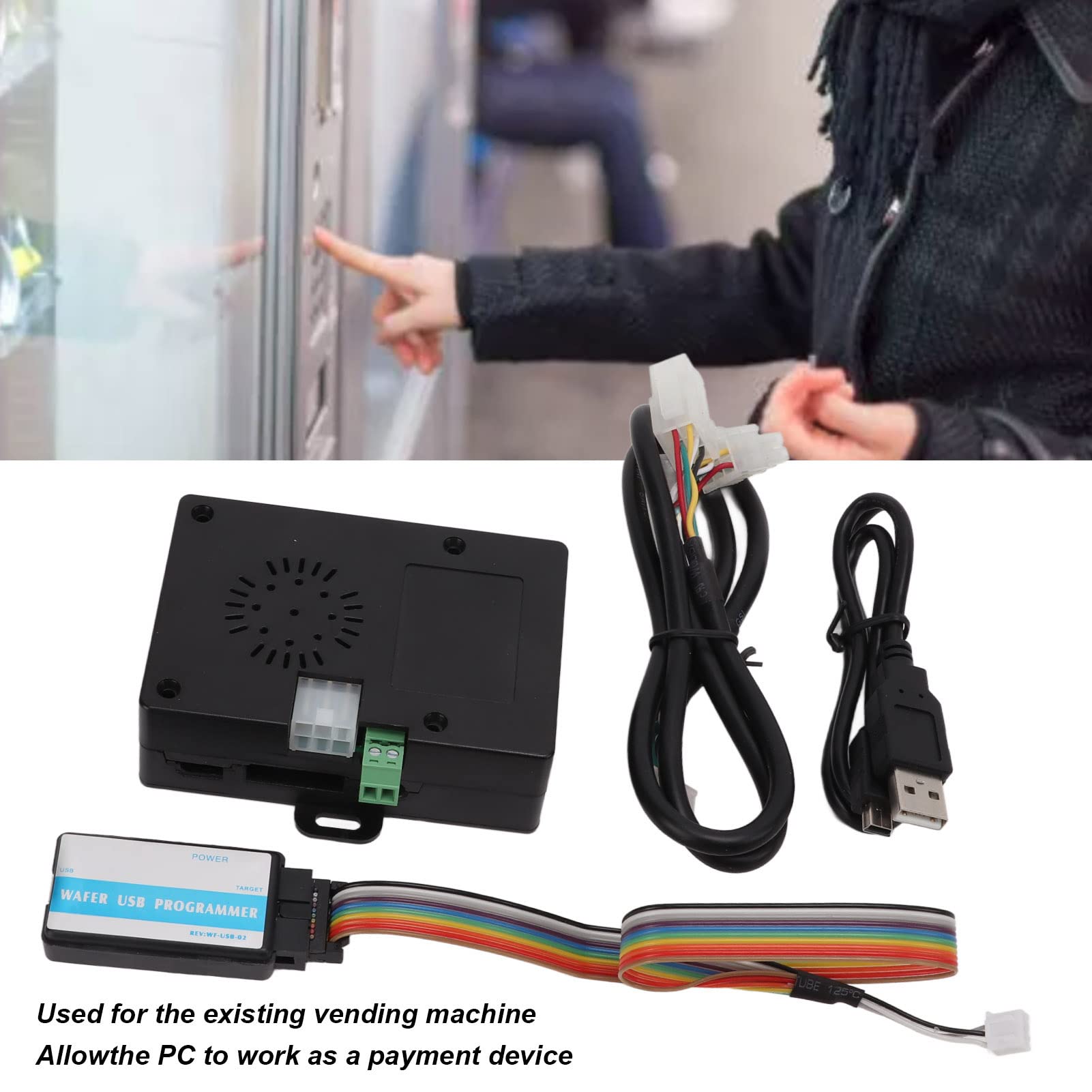 PC Interface to MDB Adapter Box Coin Acceptor Validator Simulator for Vending Machine, Portable Vending Machine Adapter, Vending Machine Interface Module