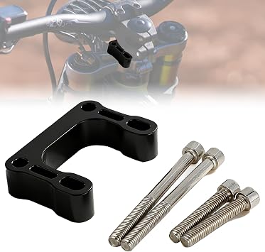15mm Dirt Bike Handlebar Riser for Surron, Motorcycle Handlebar Mount Clamp Riser for Sur Ron Light Bee X S/X/LBX/L1E Segway X160/X260 Electric Dirt Bike-Black