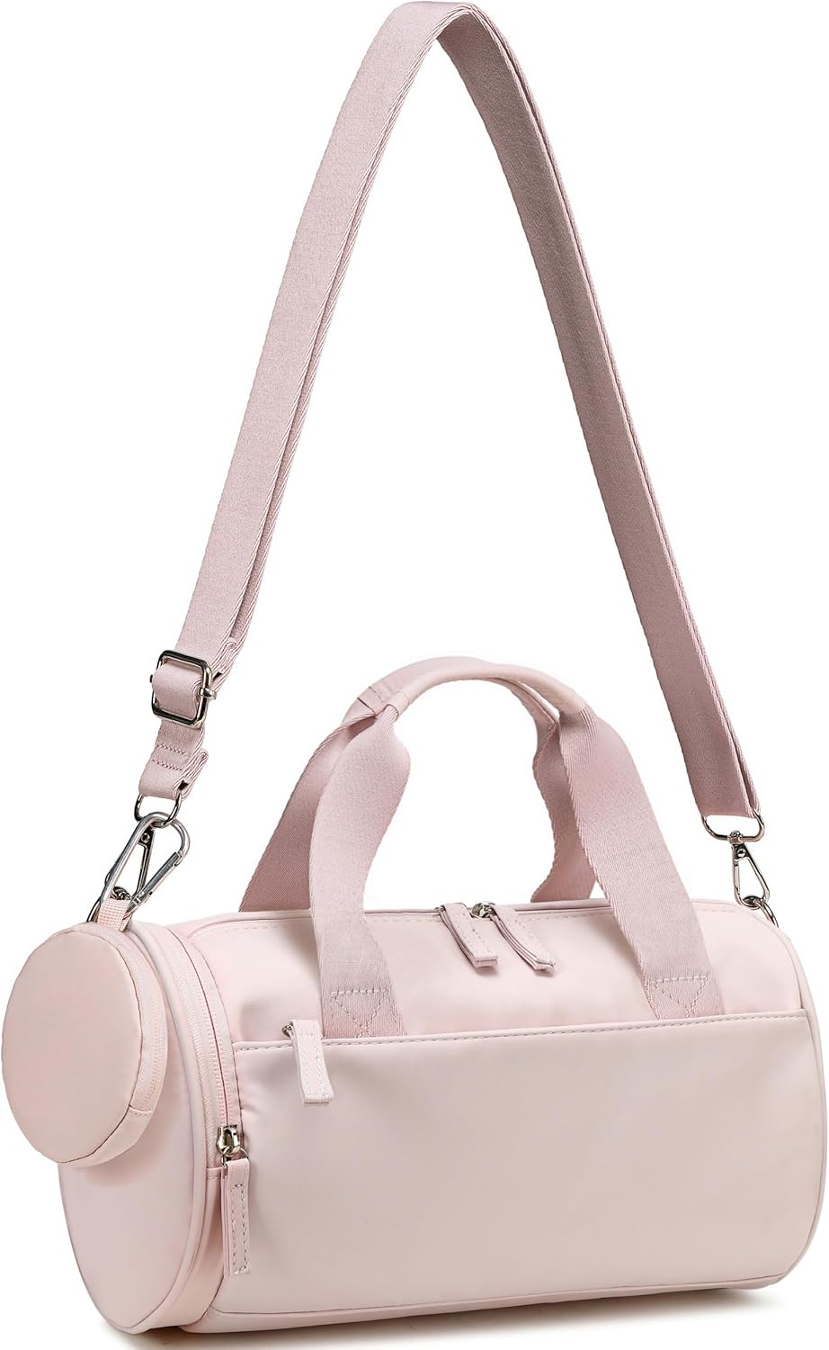 Mini Gym Bag for Women Girls Cute Small Duffle Bag 12'' with Multifunctional Pockets Workout Sport Bags Dance,Fitness,Yoga (Pink)