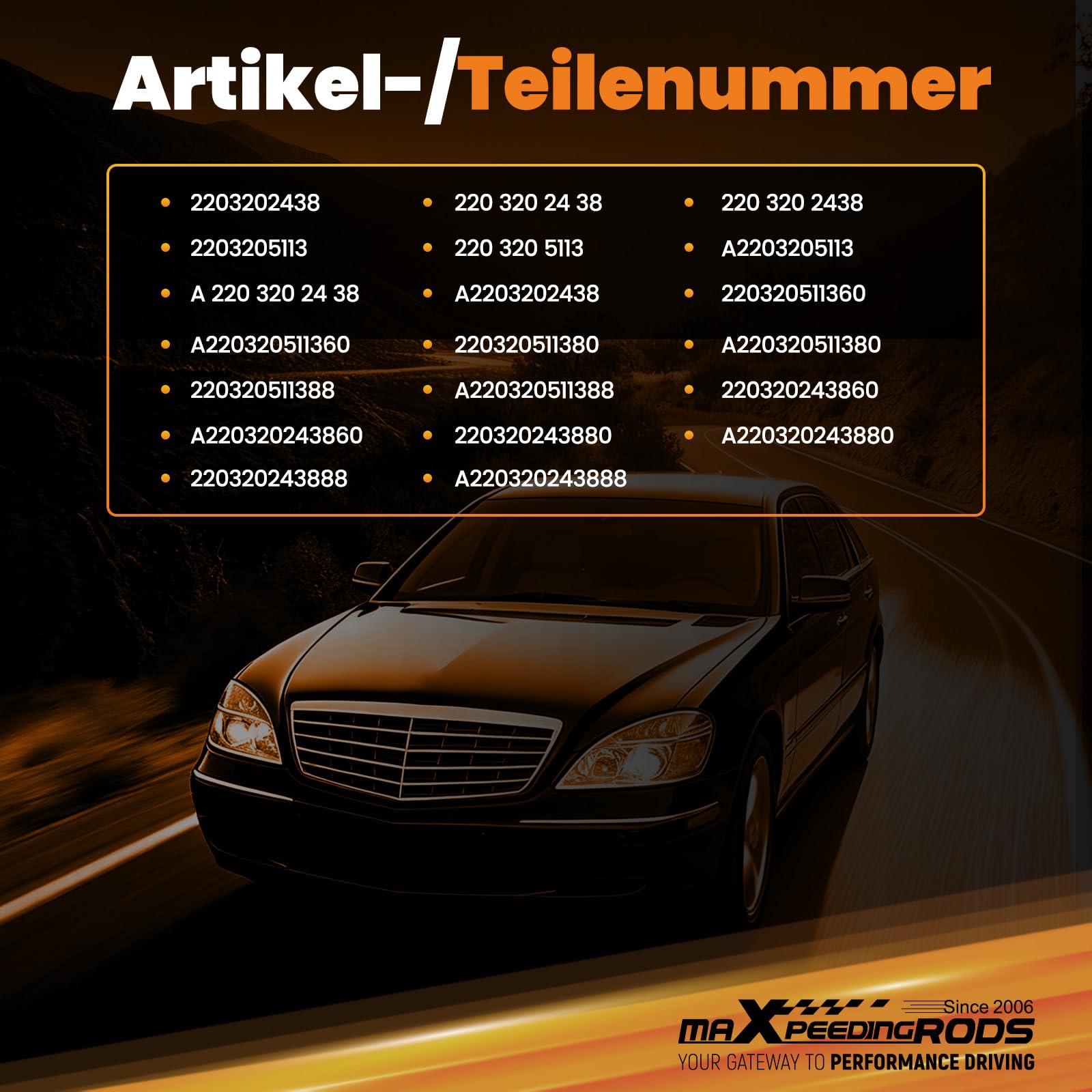 maXpeedingrods Federbein vorne Mercedes S-Klasse W220 Luft Airmatic