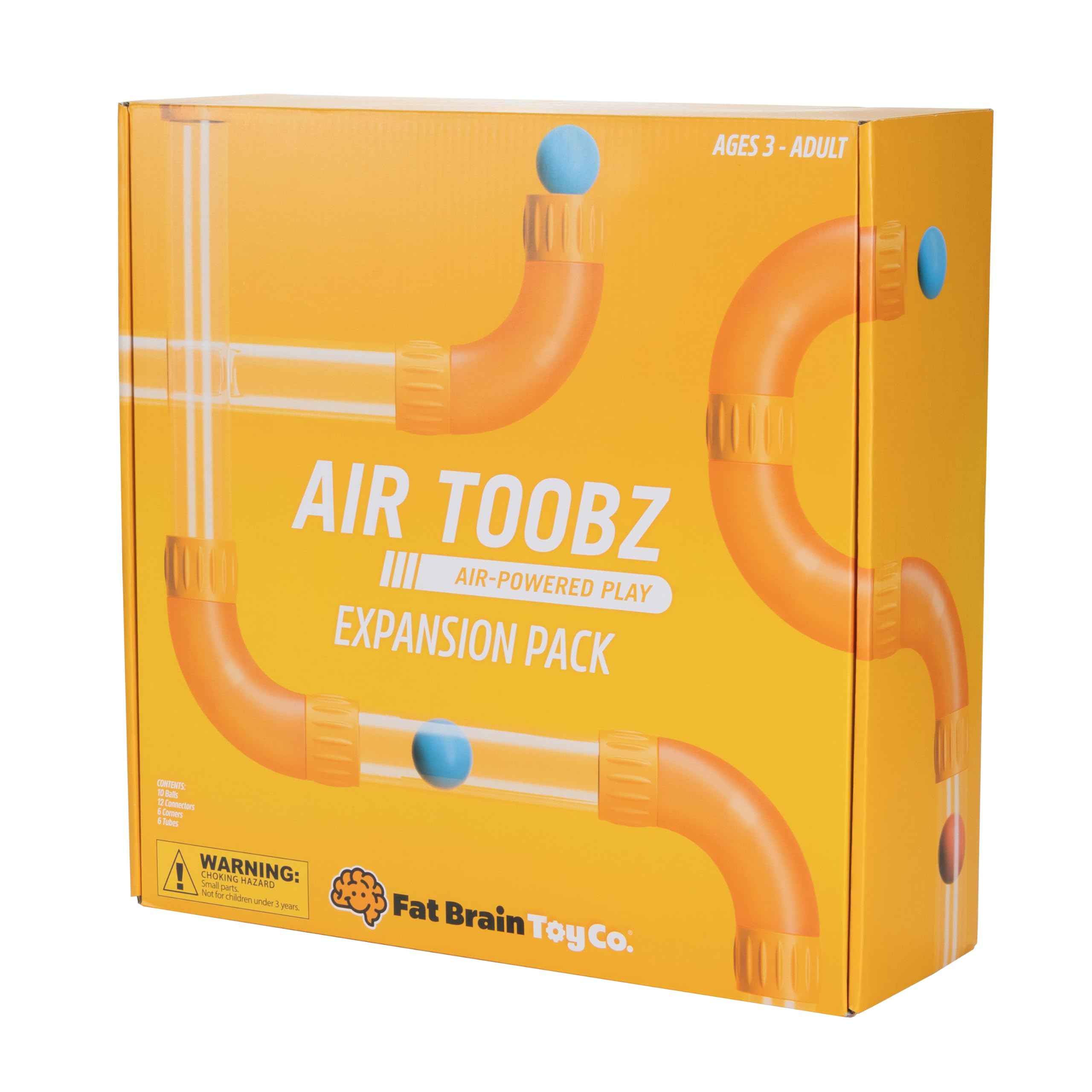 Fat Brain Toys Paquete de expansión Air Toobz - Juguete de construcción STEM alimentado por aire - Niños y adolescentes