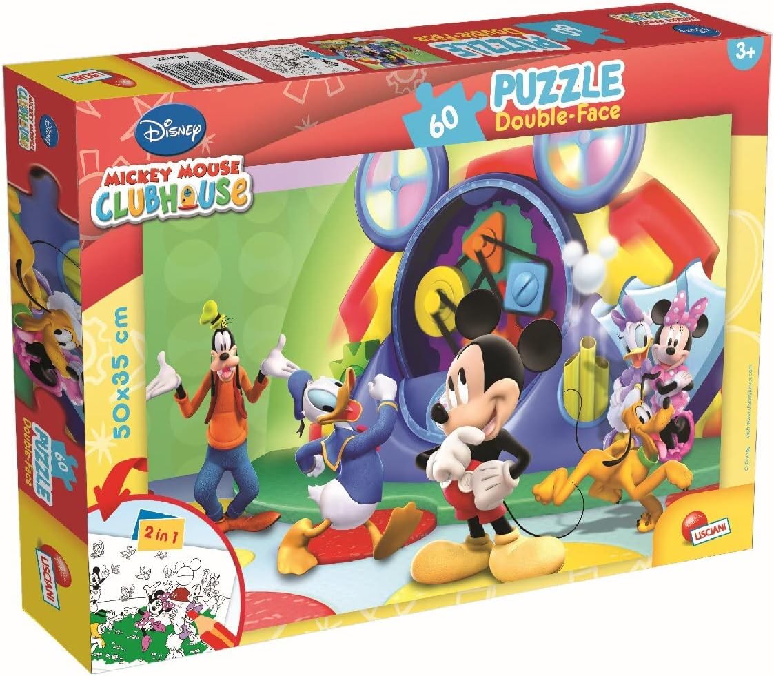 Disney 47895 Puzzle Df Plus Mickey, Size-50 x 35 cm. with 60 Pieces, Mouse, Multi Colour, One