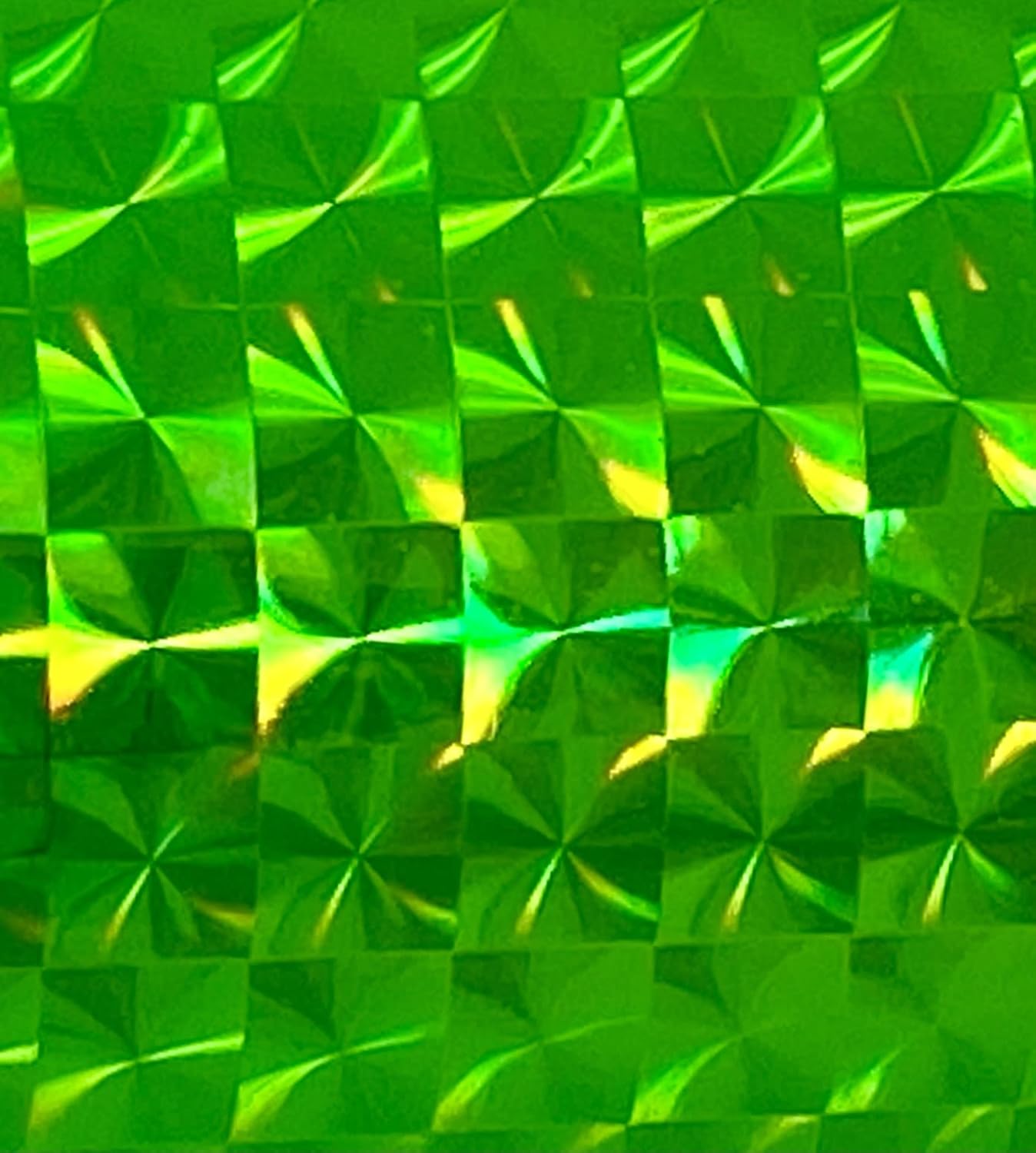 Roll of Prism Tape, Holographic 1/4'' Mosaic (8 inch x 25 ft, Fluorescent Green)
