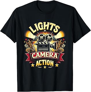Lights Director Camera Movie Action Film Featuring A Film T-Shirt