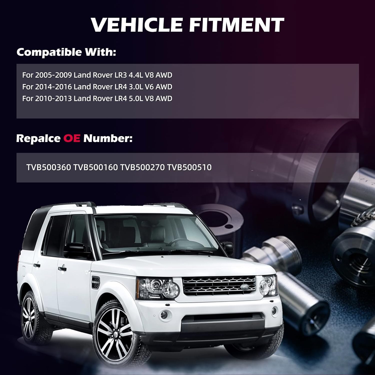 TVB500360 Rear Drive Shaft Assembly Compatible with 2005-2009 Land Rover LR3 4.4L V8 & 2010-2016 LR4 5.0L V8/3.0L V6 - Replaces TVB500160 TVB500270 TVB500510