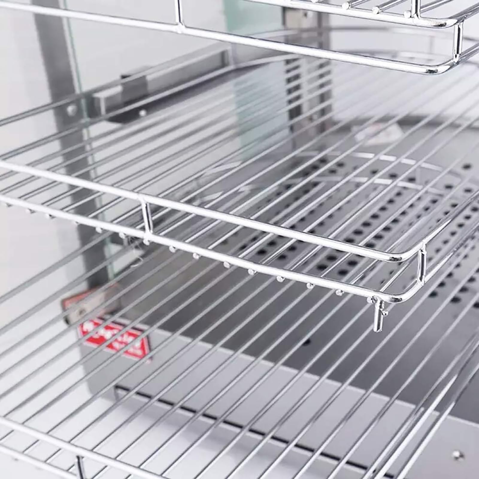 Réchauffeur de nourriture, chauffe-pizza à 3 niveaux, armoire isolée pour un chauffage uniforme, idéal pour les buffets et les dépanneurs