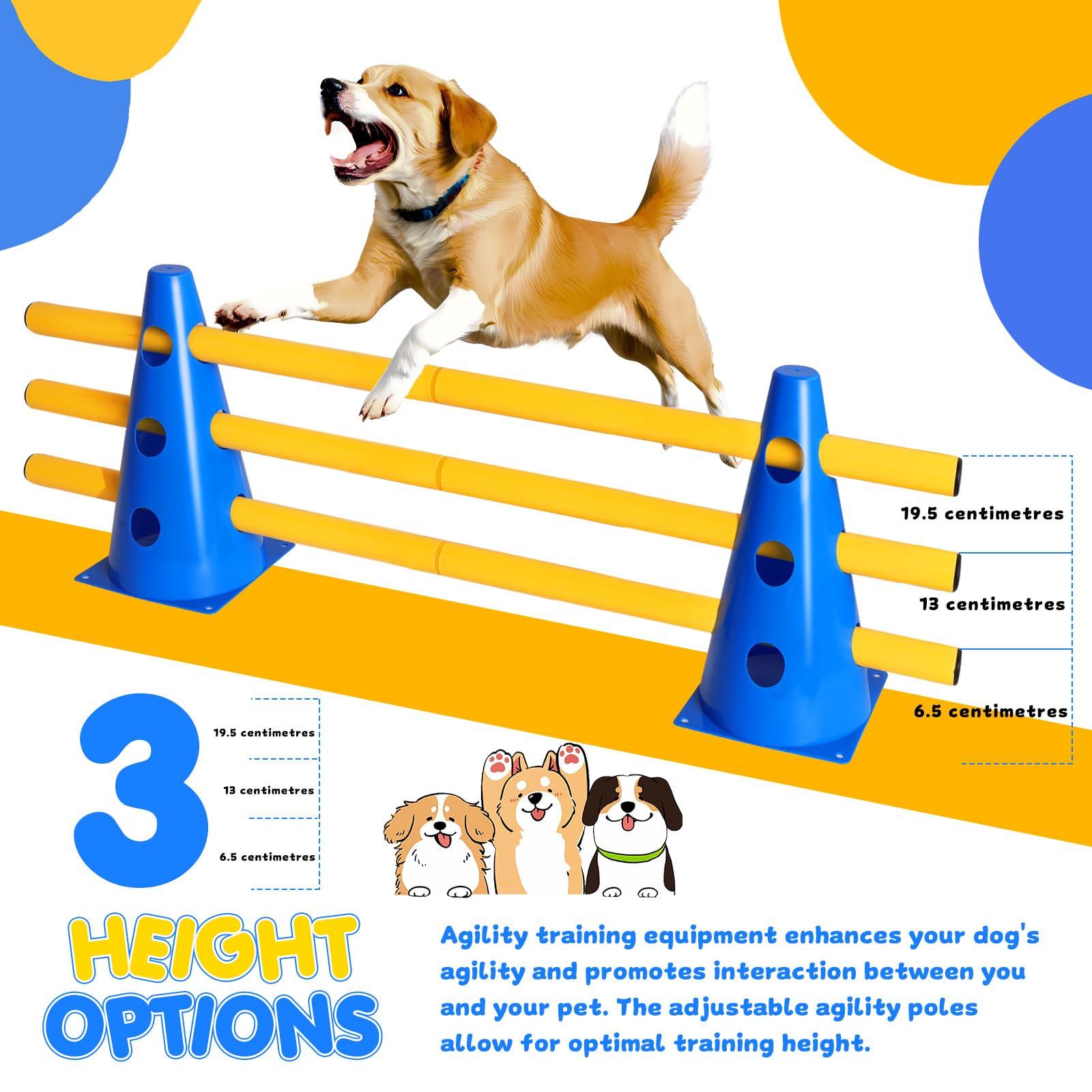 Set di 6 agility per cani, cavaletti, cani, hobby, ostacoli, ostacoli, hobby, horsing