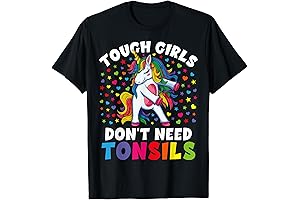 Girl's Unicorn Tonsil Surgery Recovery Gift: Rainbow Magic T-Shirt