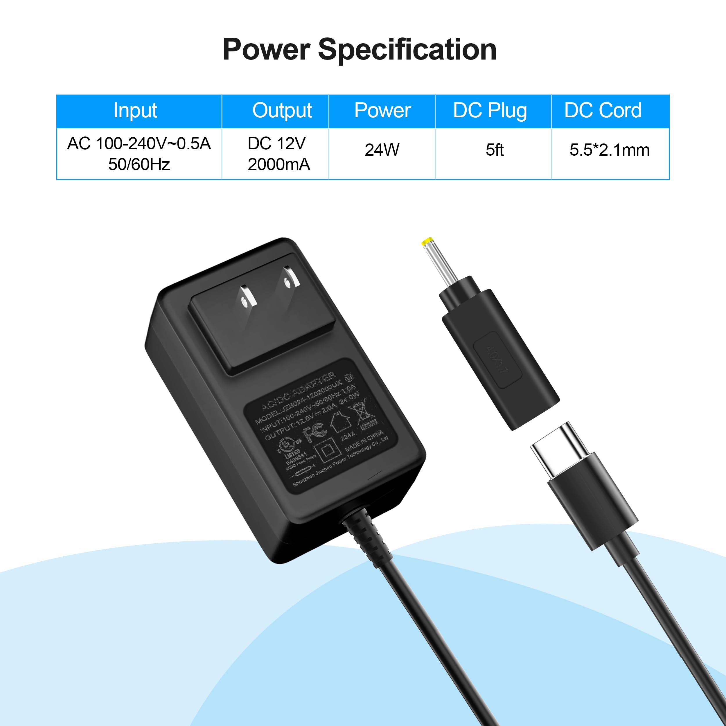 専用ページです Amazon.com: Type C Power Supply 12V 2A 24W Universal AC/DC Adapter